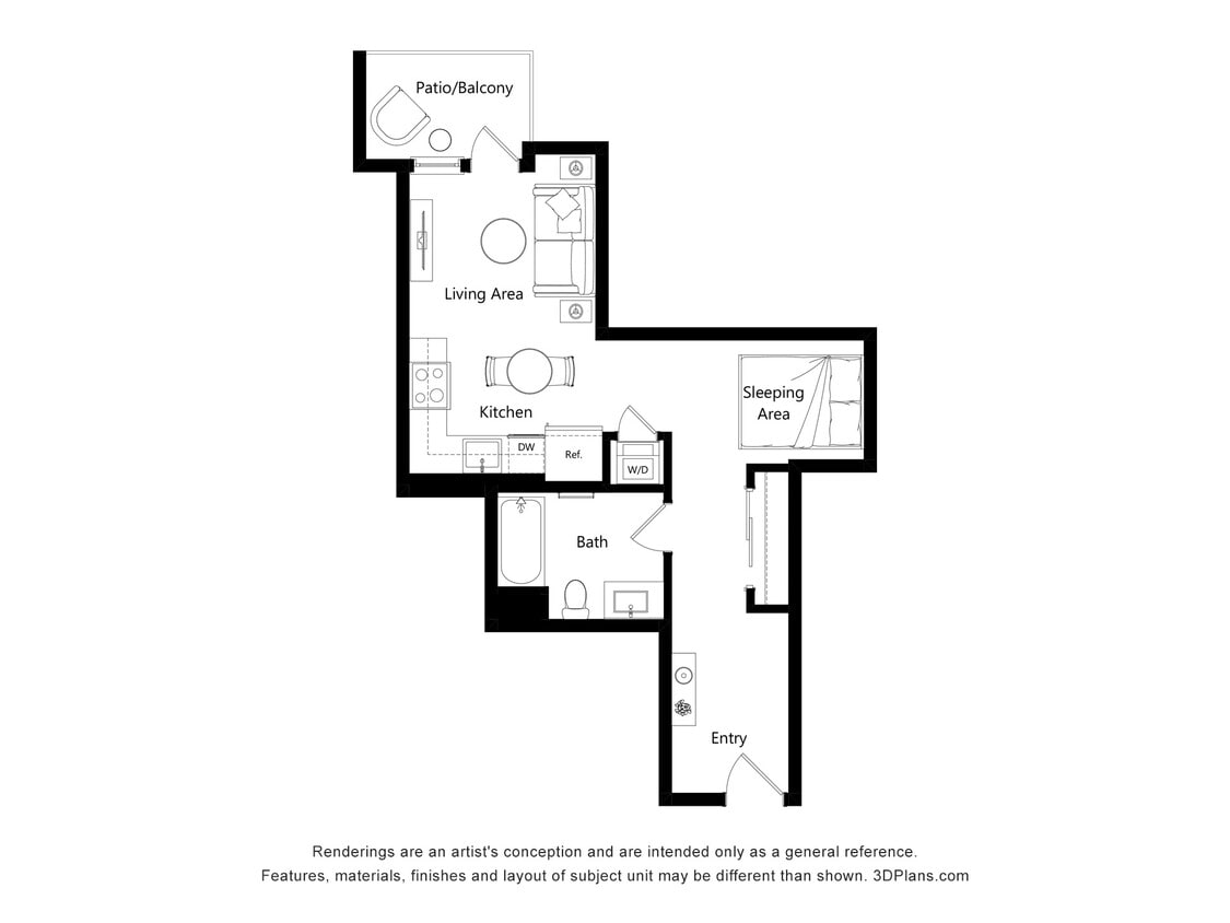 Floor Plan - S-6B - Studio