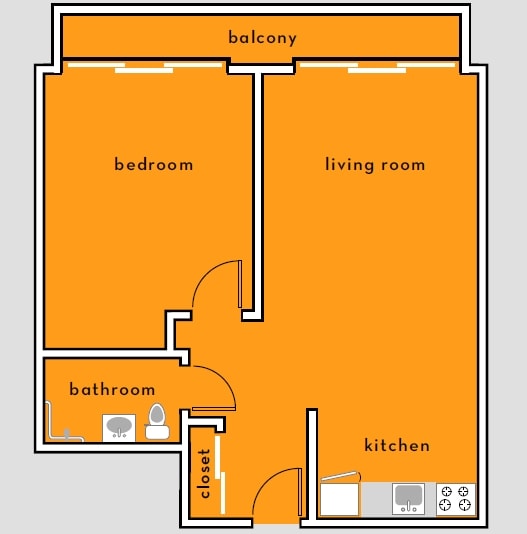 1BR/1BA