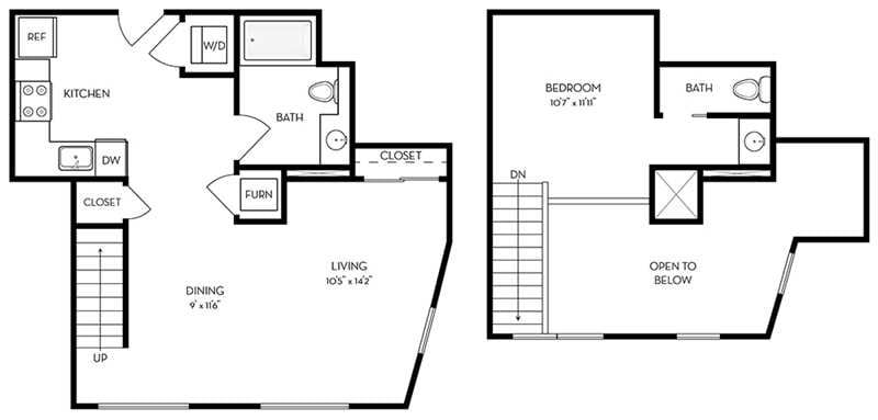 HAR_1b15b_Loft_843_Garland - 1BR/1.5BA Loft