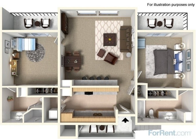 plan c floor plan - Plan C Dual Master
