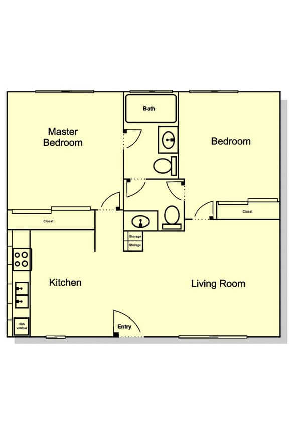 Sutter Mill 2 bed 1.5 bath Floorplan.jpg - 2 Bedroom, 1 1/2 Bath (1+Den) (M)