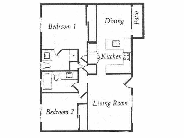 2BR/2BA - Plan 4