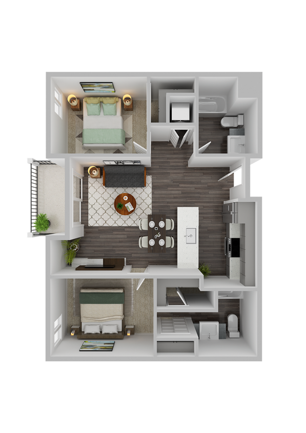 2A-2 - 2 Bedroom, 2 Bath - 2A-2