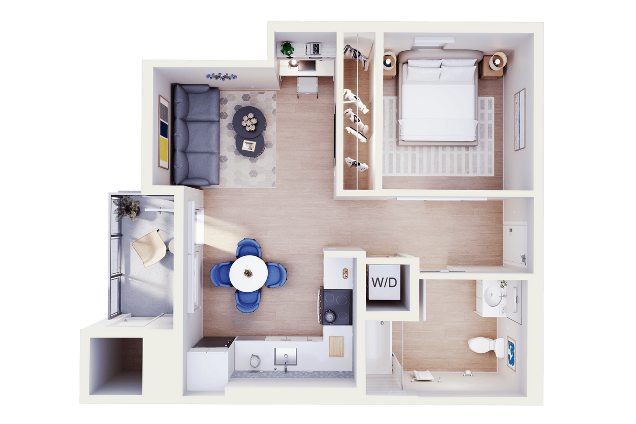 Floor Plan - 1 Bedroom A2