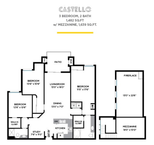 Floor Plan - Castello with Mezzanine