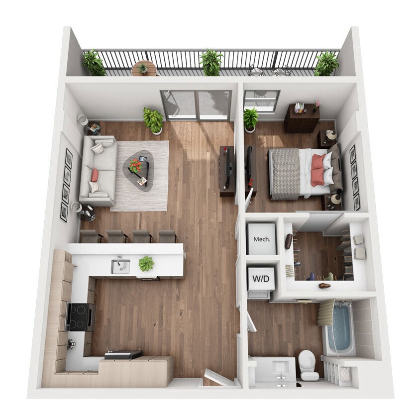 A4b floor plan La Plaza Village - A4b