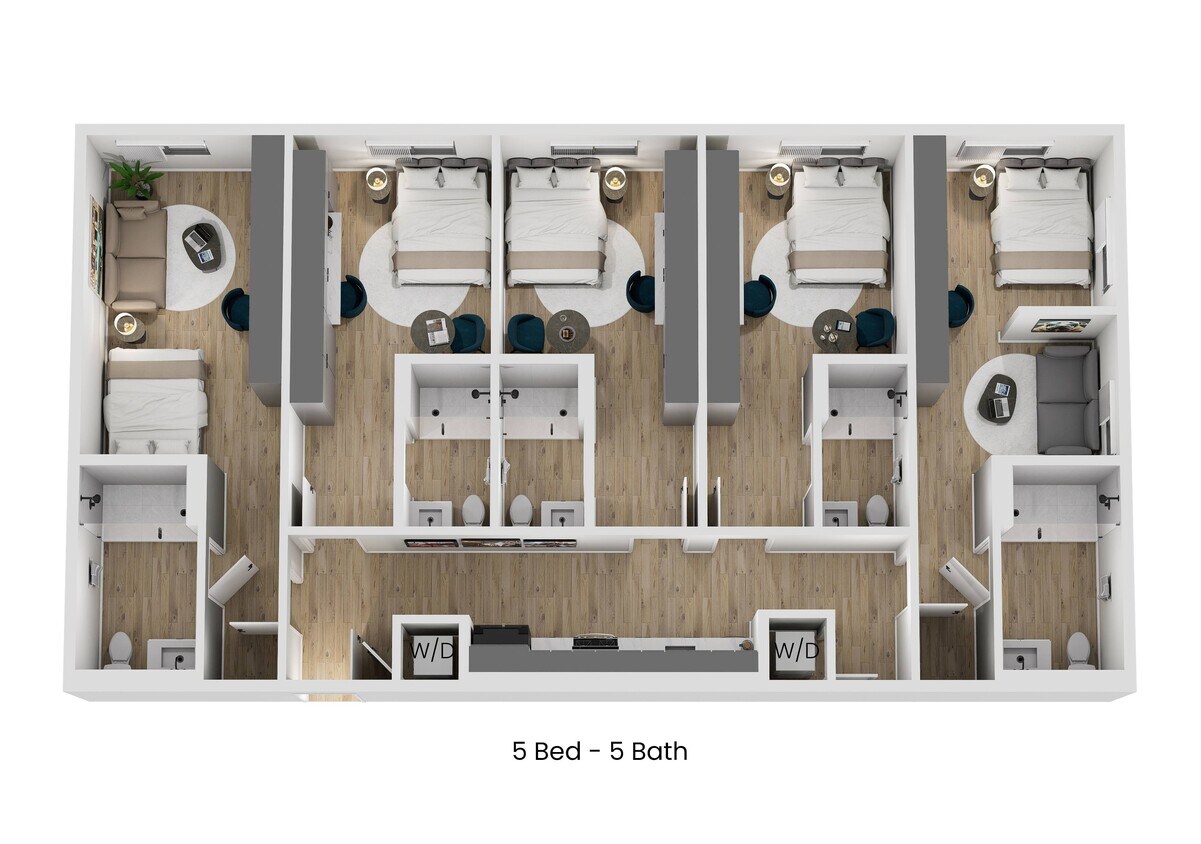 Floor Plan - Plan E - Private Suite in a 5 Bed / 5 Bath