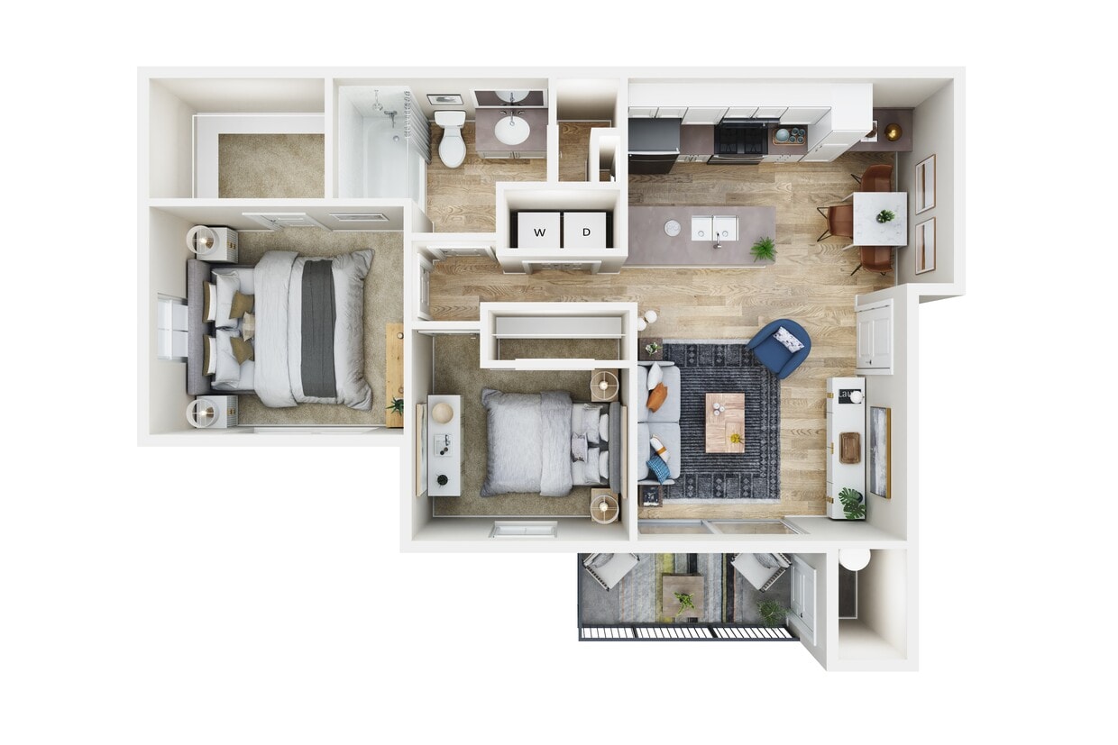 Floor Plan - 2x1