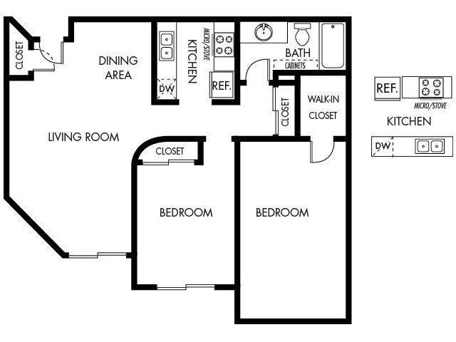 Floor Plan - 2 Bedroom Reno
