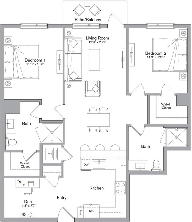Floor Plan - B10 + Den