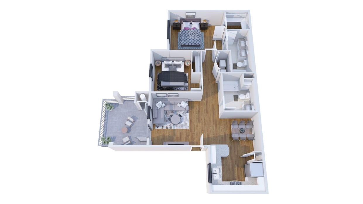 Floor Plan - 2x2 A
