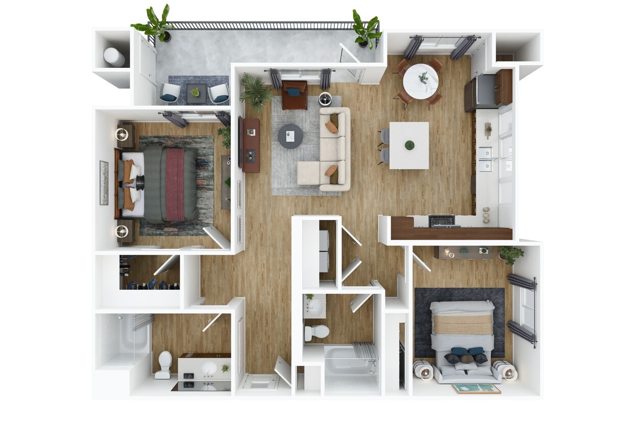 Floor Plan - 2x2 C