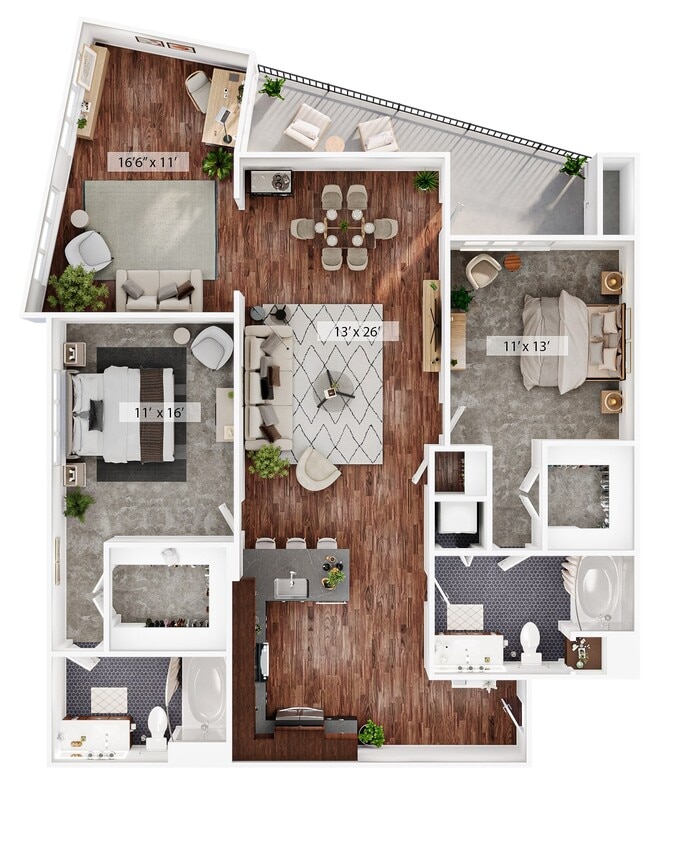Floor Plan - B5 + Den