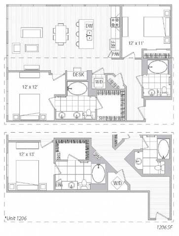 Floor Plan - K 2x2