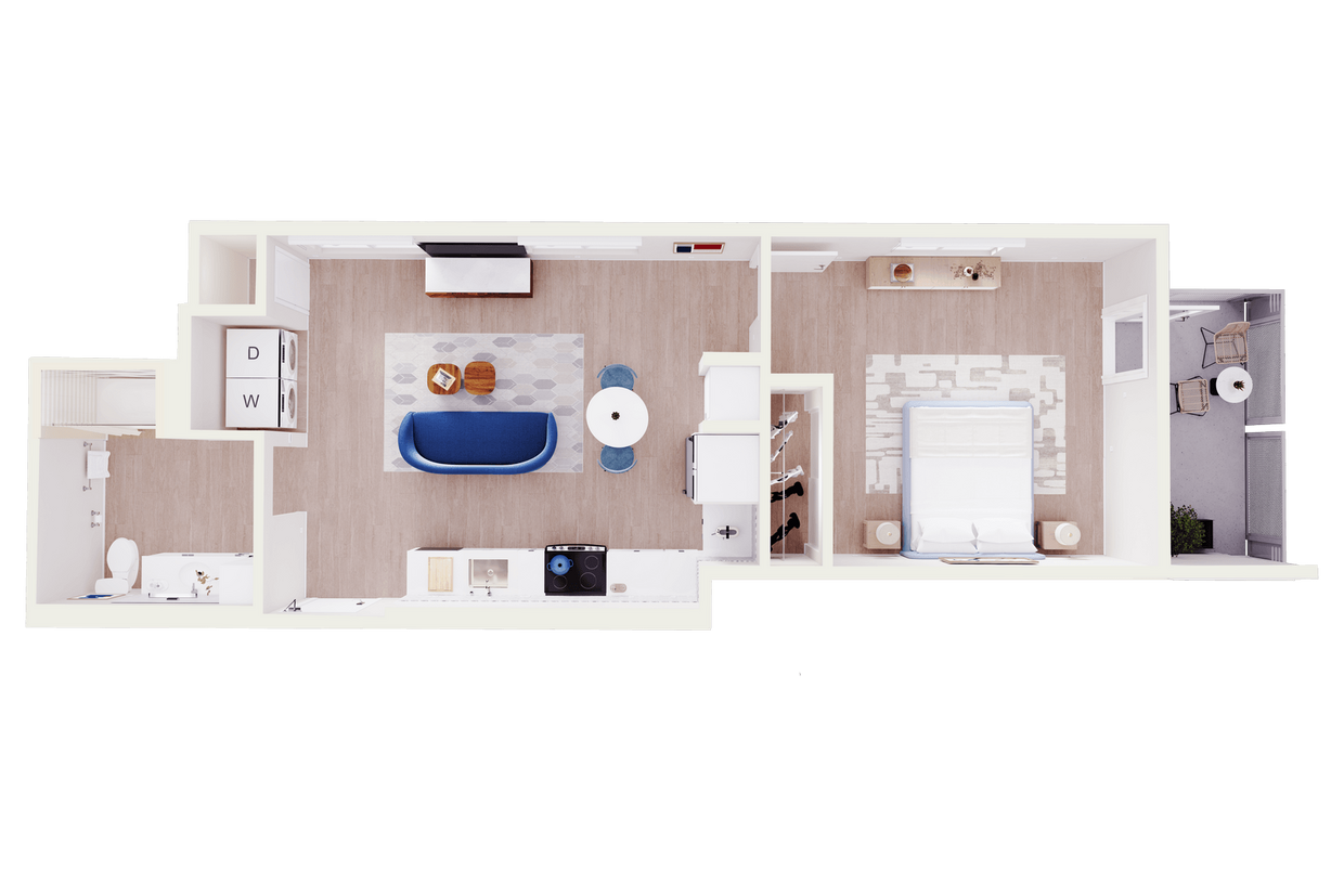 Floor Plan - 1 Bedroom A4