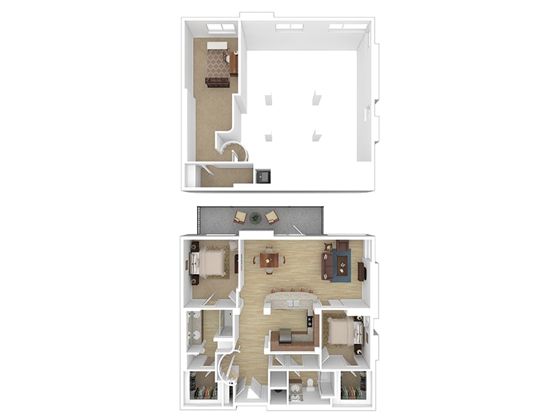Floor Plan - 2 Bedroom - 1651