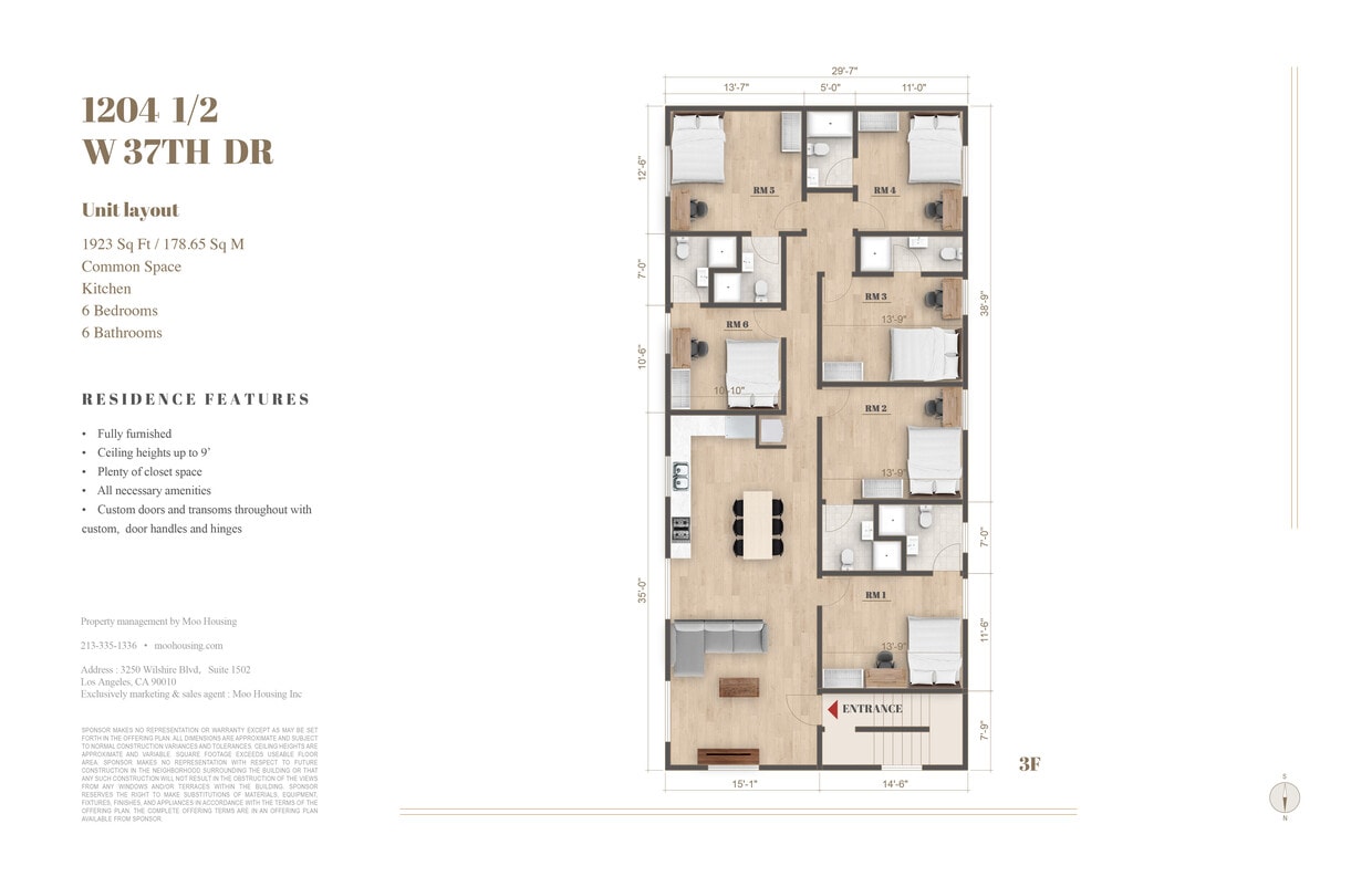 Floor Plan - Private Room at 1206 W 37th (6B6B)