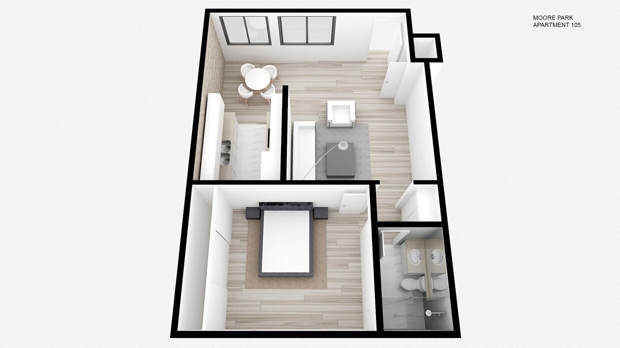 Floor Plan - One Bed ~ One Bath