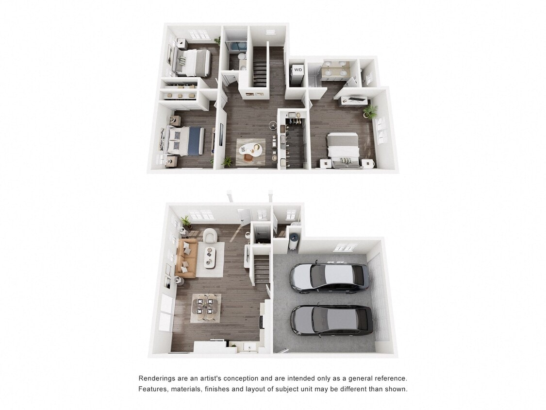 Floor Plan - 3 Bed x 2.5 Bath + Loft Detached Home