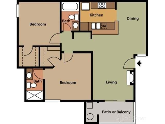 Floor Plan - Two Bedroom