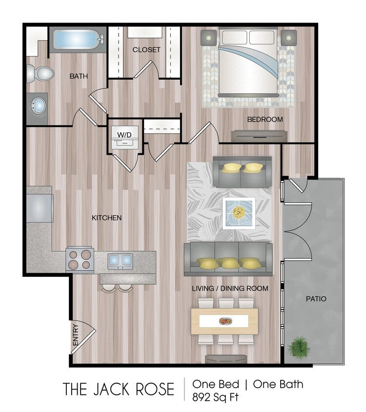892 sq ft - The Jack Rose (Grand)