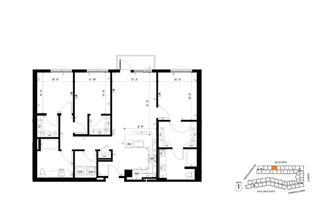 Floor Plan - D4 3 Bedroom
