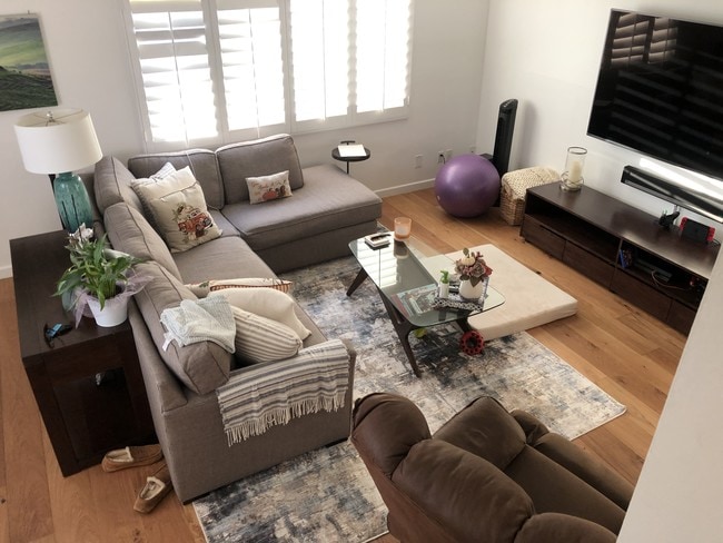 Living room, new hardwood floors - 1809 Armour Ln Condo Unit 1