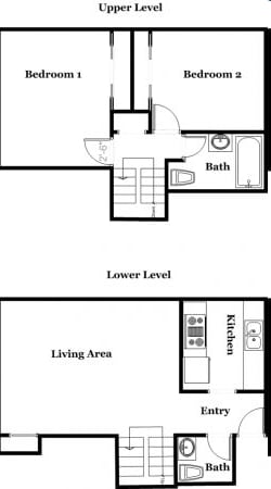 2BR/1.5BA - 2 Bedroom