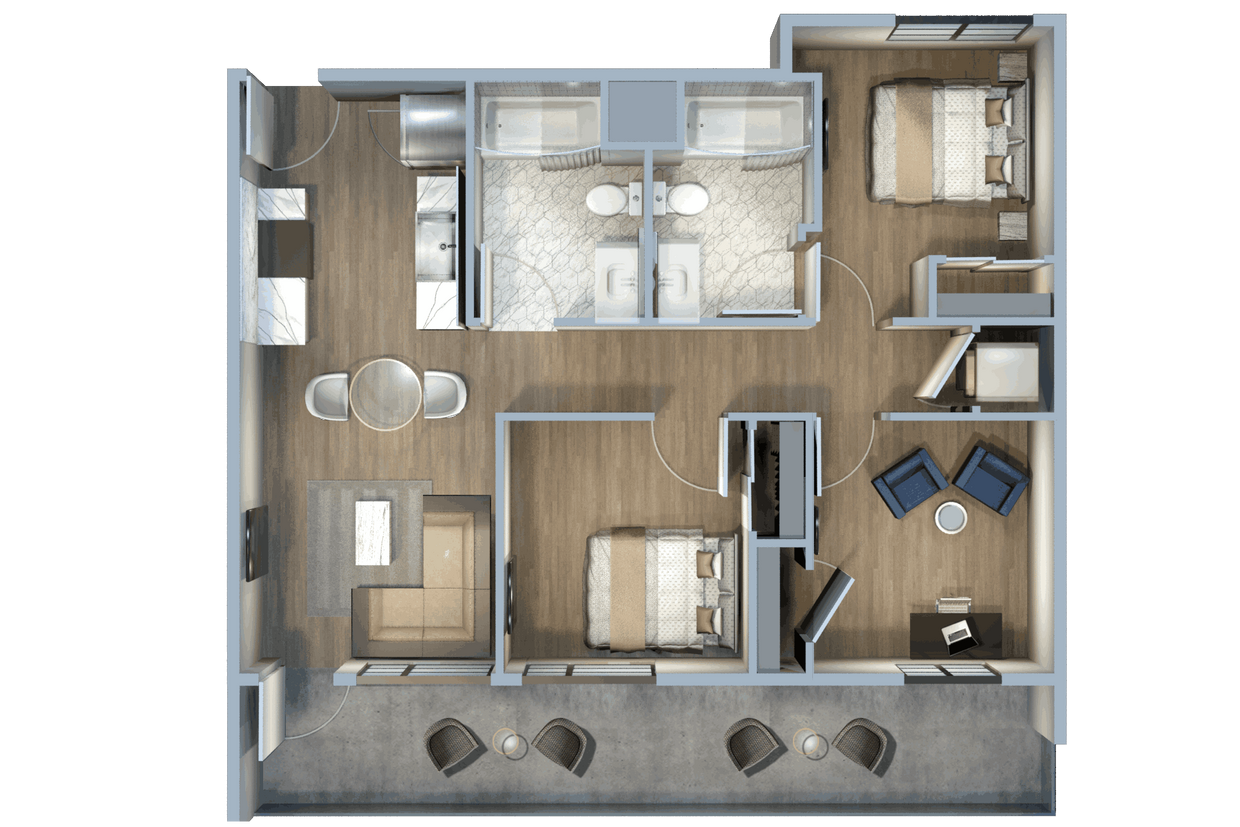 Floor Plan - 3 Bed/2 Bath-3C