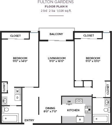 Floor Plan - H Floor Plan