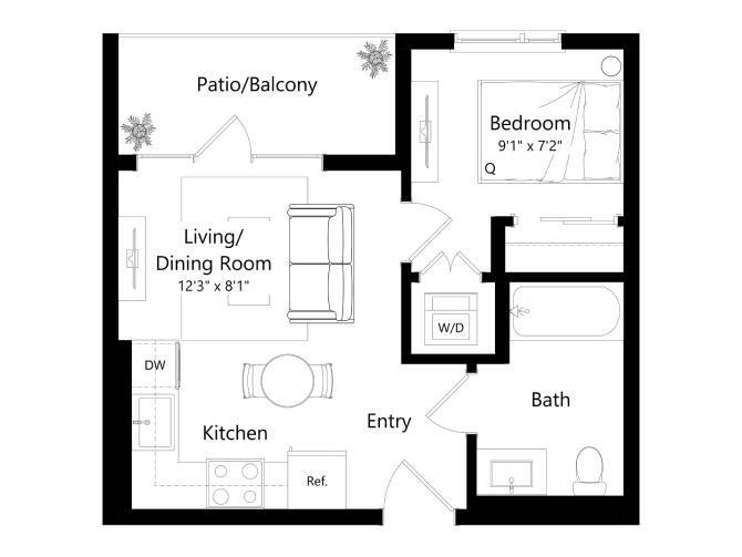 Floor Plan - 1650-Lincoln_1B
