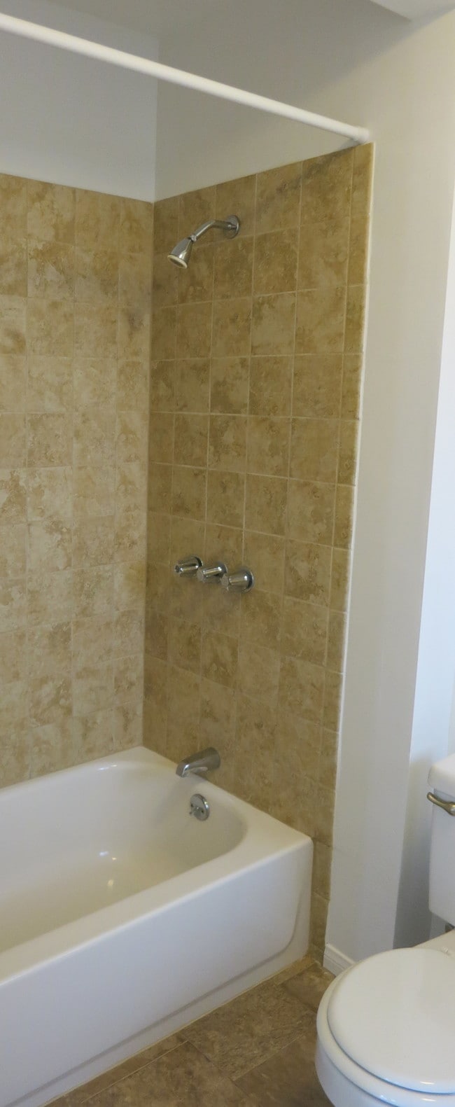 Shower over tub. - 3607 Crest Dr Unit Lower