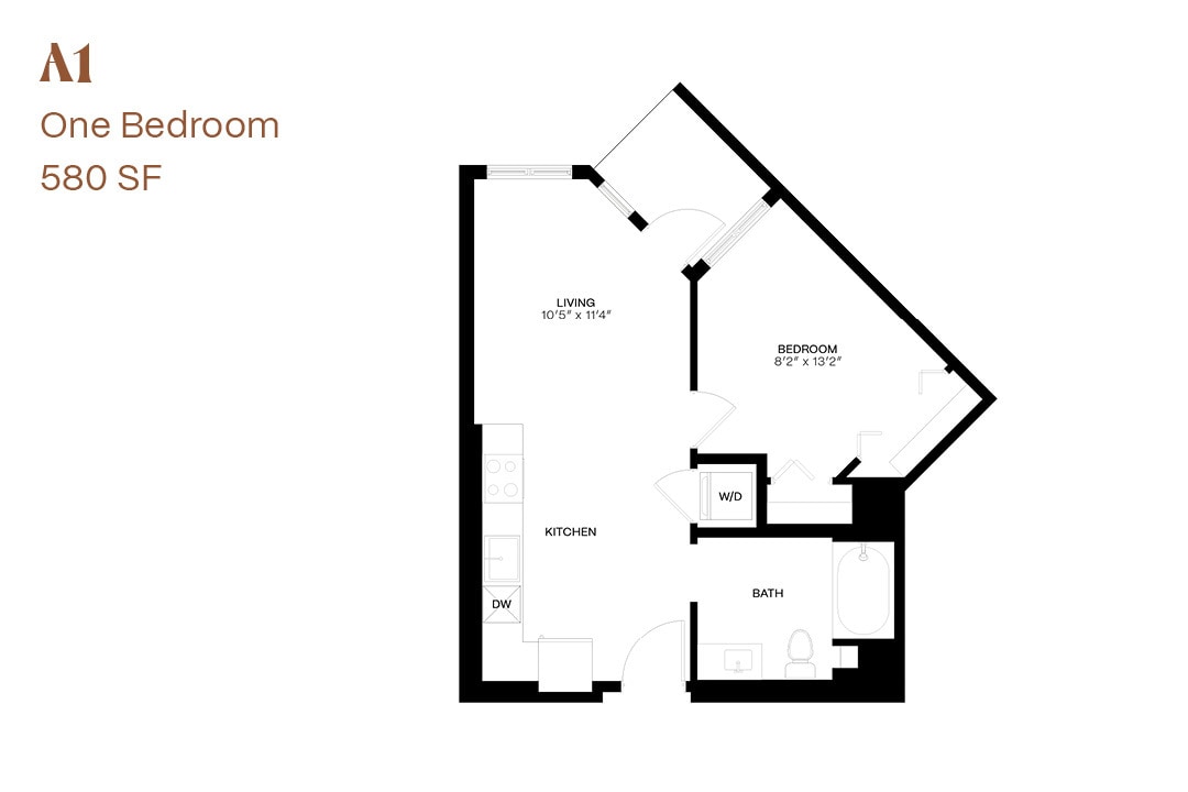 Floor Plan - One Bedroom A1