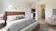 Carpeted Bedroom - Radius Koreatown Apartments