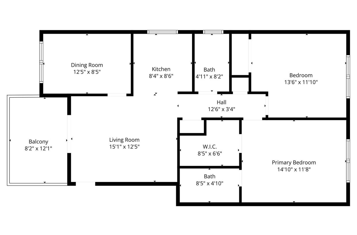 Floor Plan - Gorgeous 2 Bed 2 Bath + Den Apartment in Monrov...