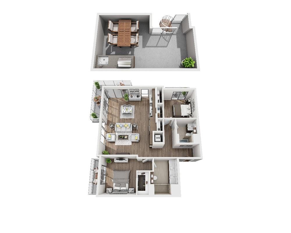 Floor Plan - Two Bedroom B2A Penthouse