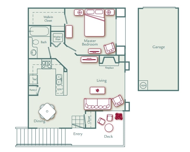 1BR/1BA - 1x1
