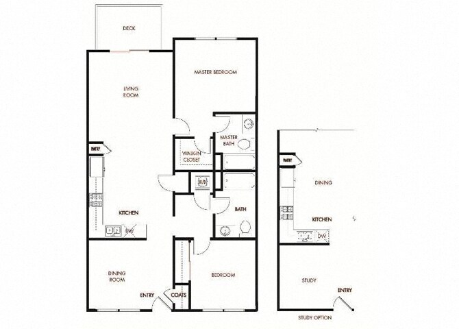 Floor Plan - Plan 7 - 2 Bedroom - Den 2 Bath