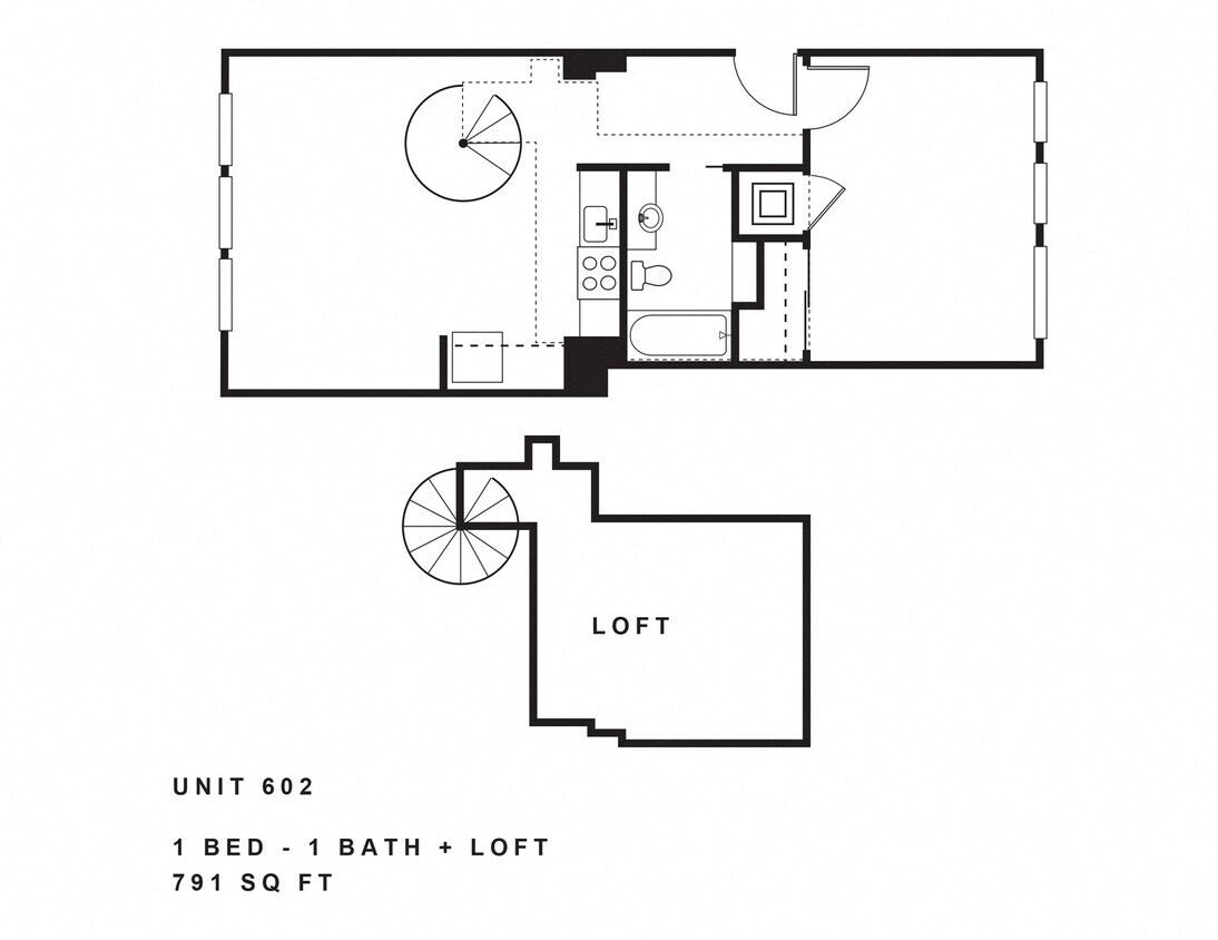 Floor Plan - 1 Bedroom With Loft