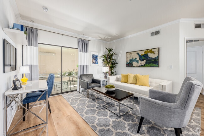 2BR, 2BA - 946SF - Living Room - The Orsini