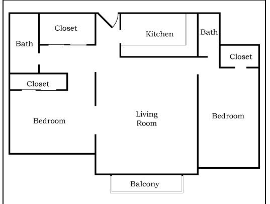 Plan A - Mar C - 2x2C - (2BR)