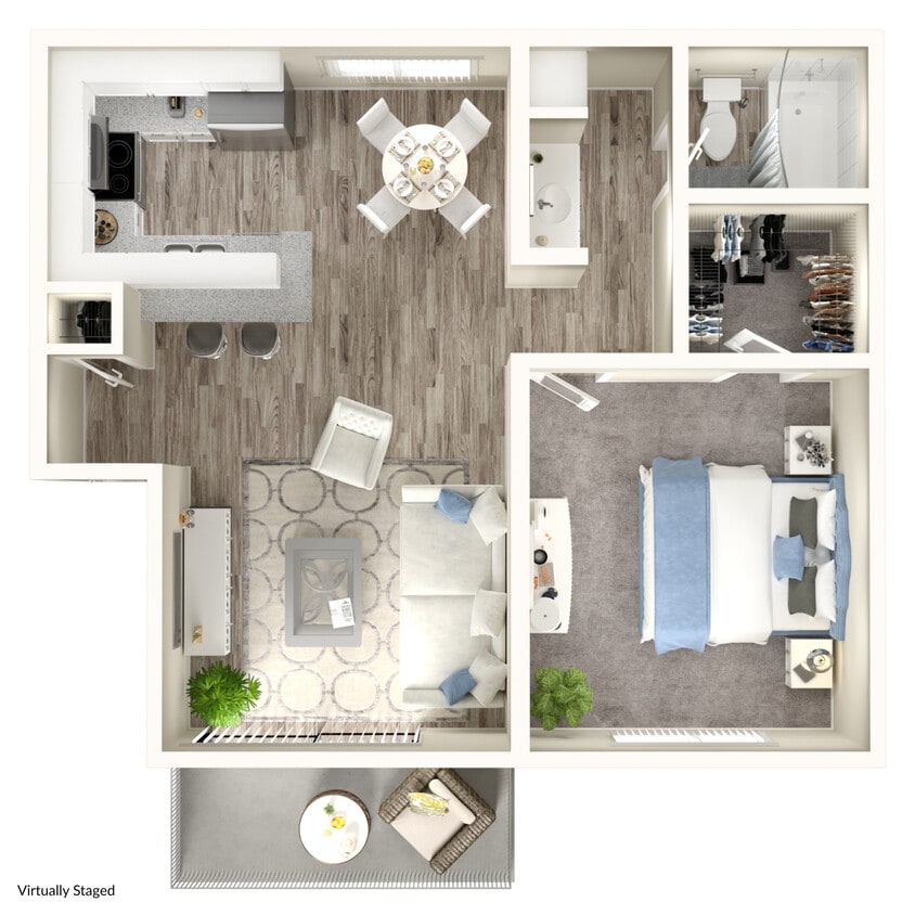 Floor Plan - One Bedroom Apartment