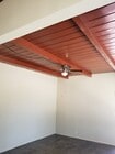 Living room with beam ceiling and fan - 2330 Carmelina S Ave