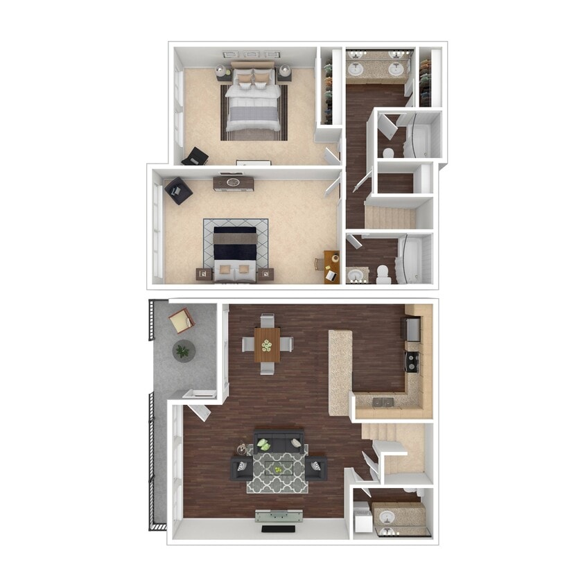 Floor Plan - Townhome 2A - The Tides at Marina Harbor