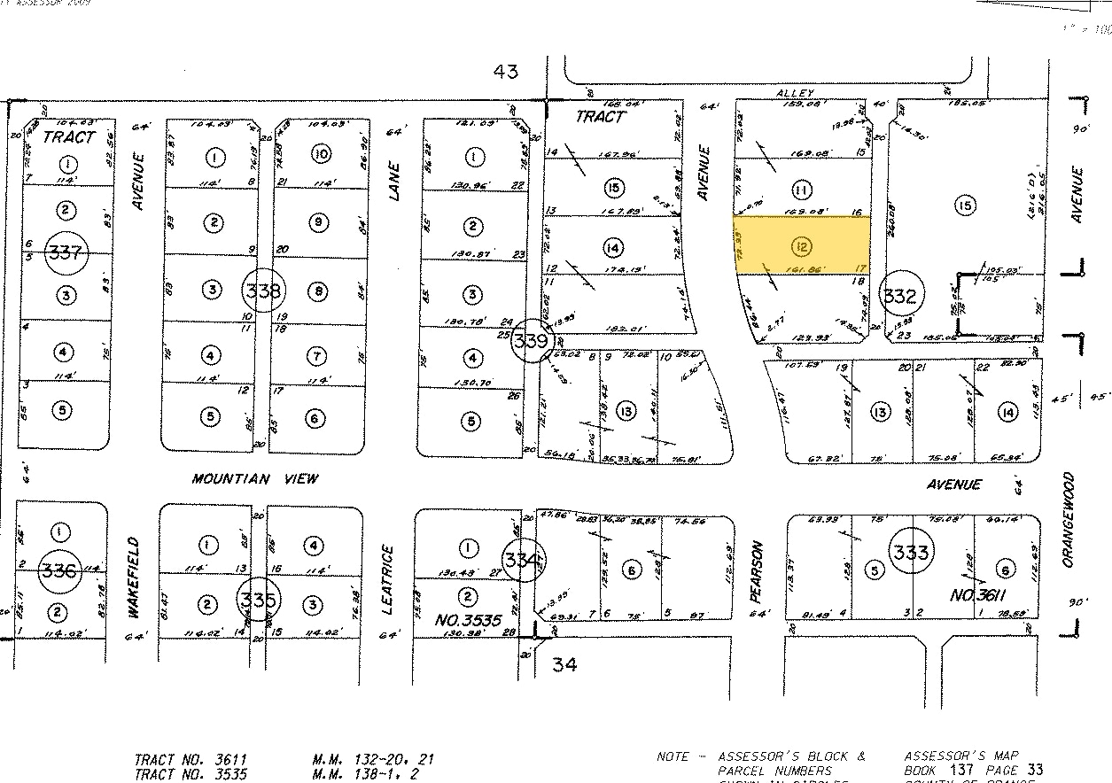 Plat Map - Pearson Gardens