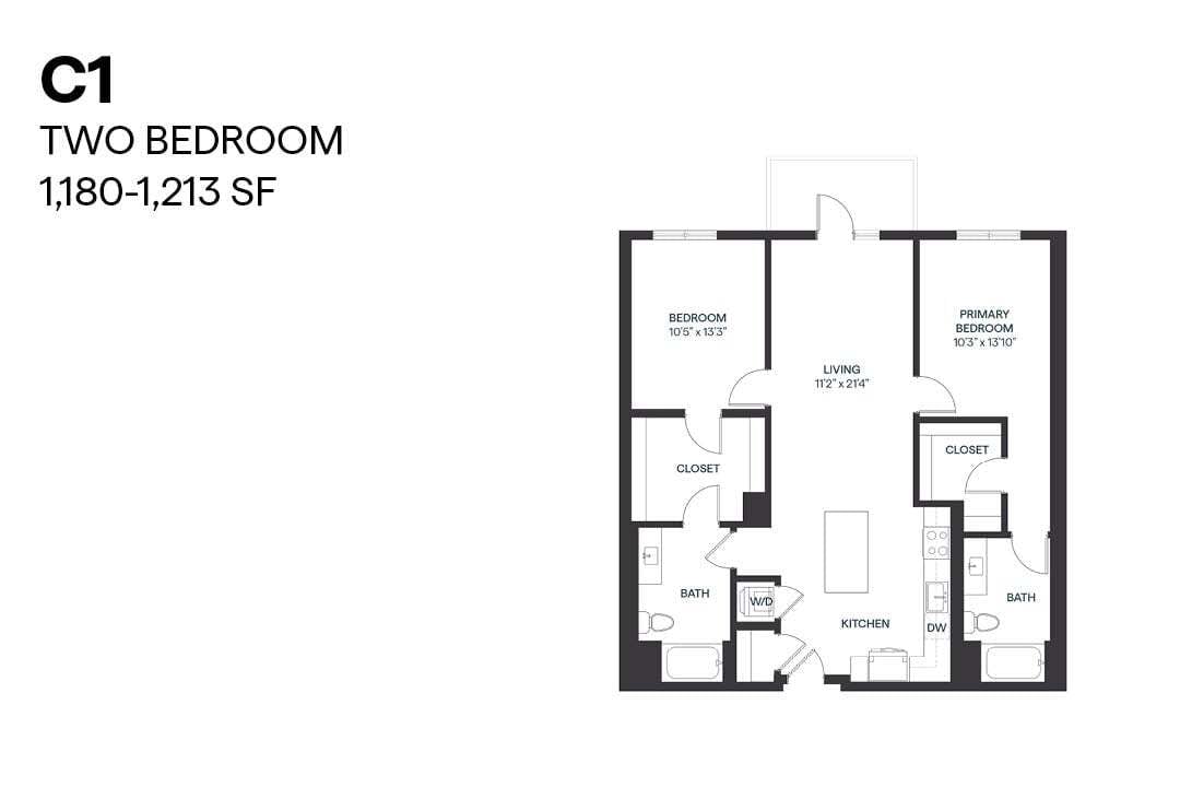 Floor Plan - Two Bedroom C1