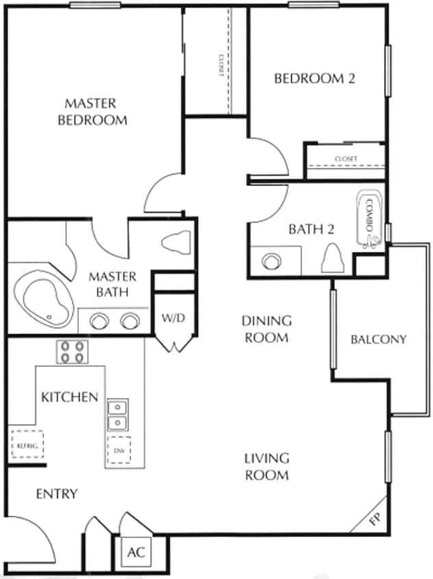 Floor Plan - 2x2F-1187