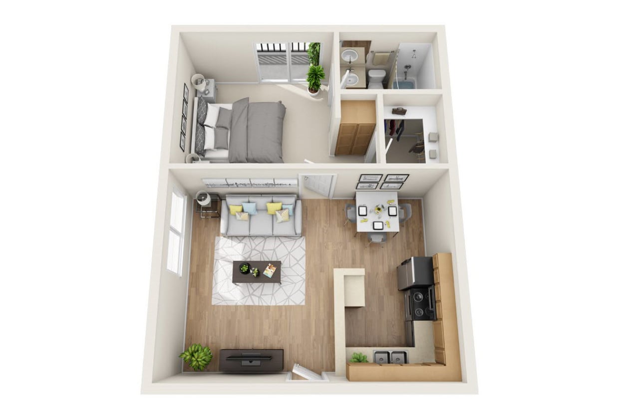 Floor Plan - One Bedroom B