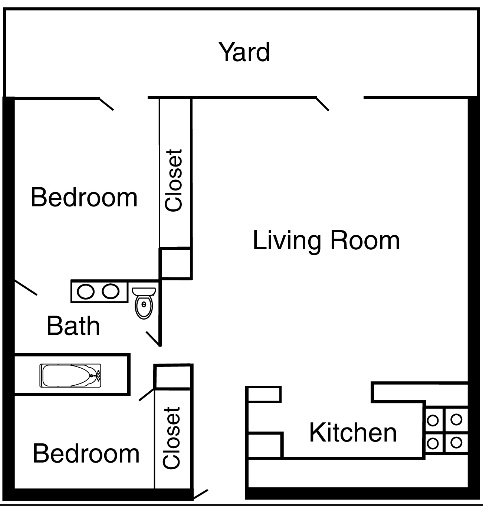 The New Orleans - The New Orleans - 2 BR, 1 BA