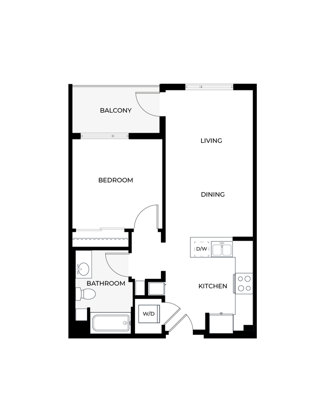 Floor Plan - One Bedroom A6